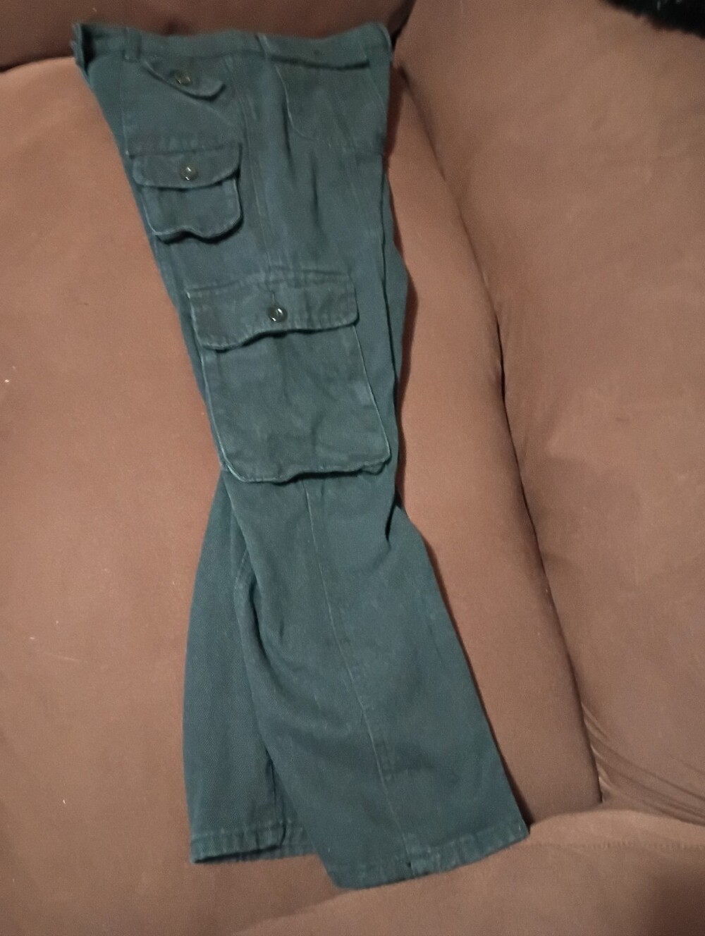 Women's Cargo Pants in Black - Utility Pocket Design - Picture 3 of 5